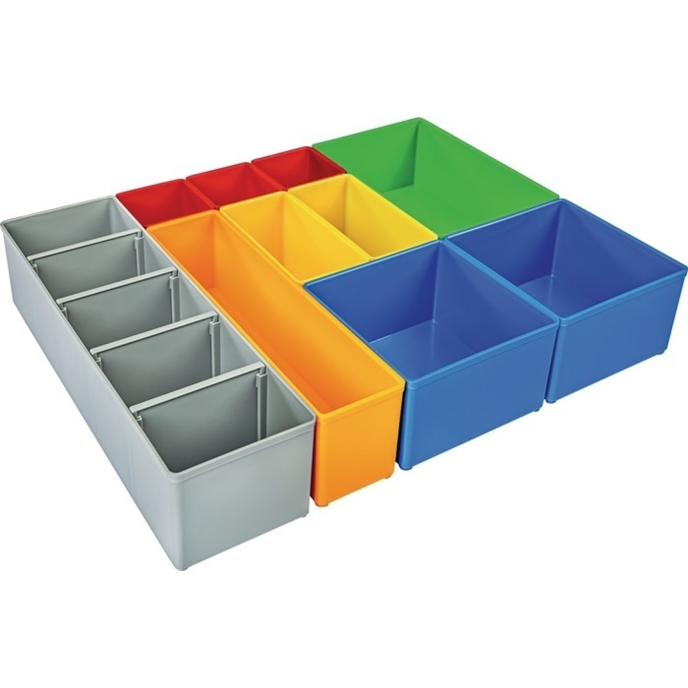 Produktabbildung: BS SYSTEMS Einteilungsset H3 iB 72, B349xT265xH63mm, blau / gelb / orange / rot / grün / grau