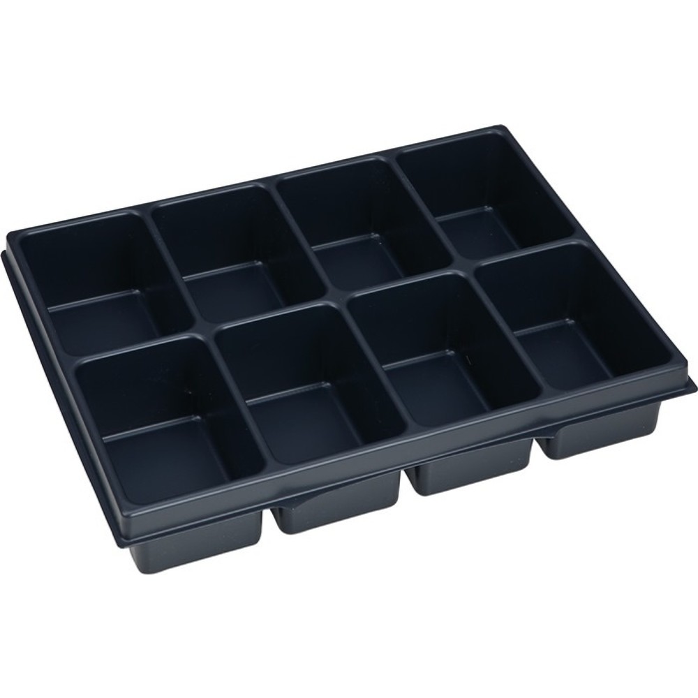 Produktabbildung: BS SYSTEMS Kleinteileeinsatz i-BOXX® iB 72, B349xT265xH63mm Polystyrol, mit 8 Mulden