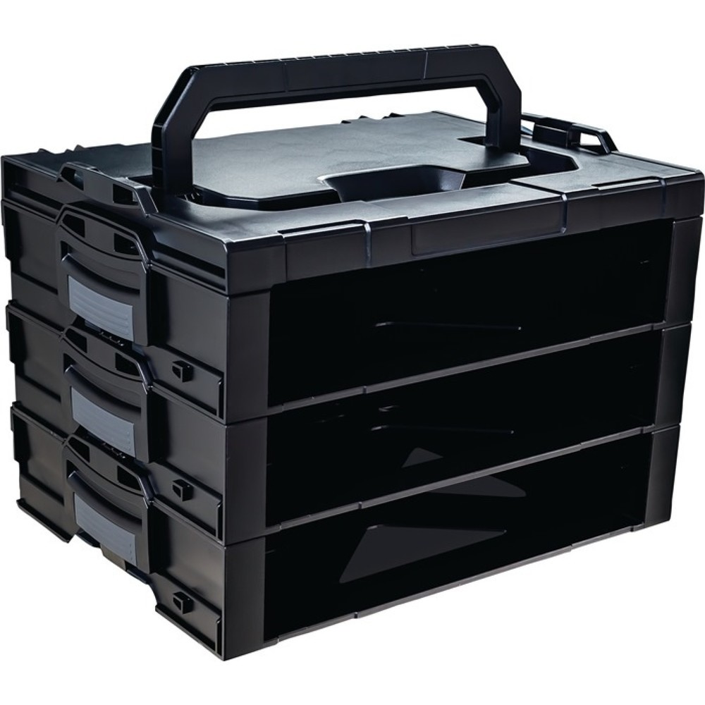 Produktabbildung: BS SYSTEMS Sortimentskastentresor i-BOXX® Rack 3er Block, B442xT304xH342mm