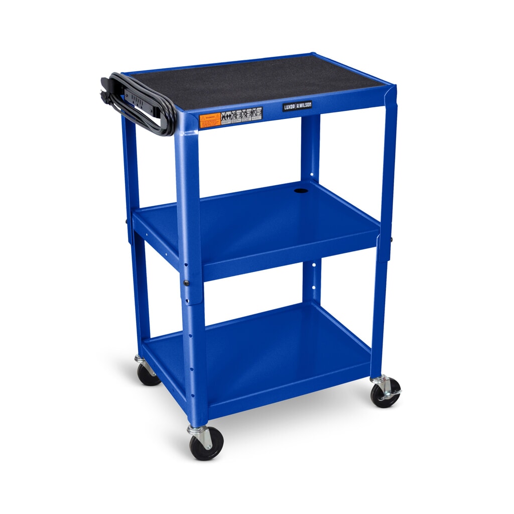 Büro- und Aktenwagen, 3 Etagen, schwarz Produktabbildung: Büro- und Aktenwagen, 3 Etagen, schwarz