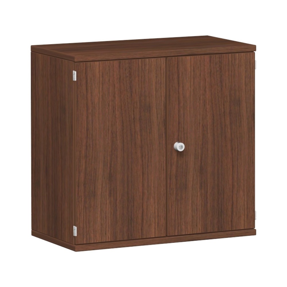 Produktabbildung: Geramöbel Büroschrank Profi, 2 OH, Breite 800 mm, Flügeltür, Nussbaum