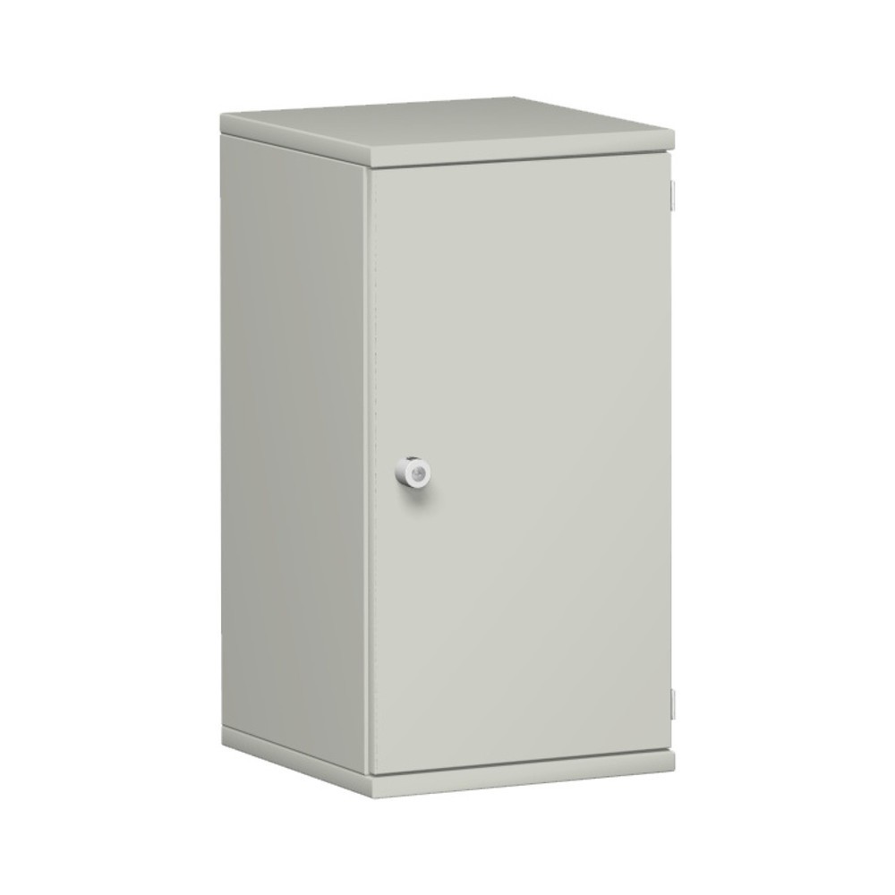 Produktabbildung: Geramöbel Büroschrank Profi, 2 OH, Breite 400 mm, Tür rechts, lichtgrau