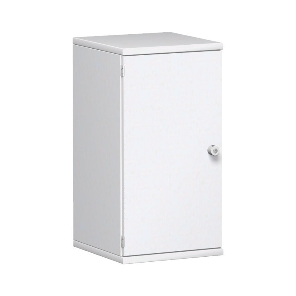 Produktabbildung: Geramöbel Büroschrank Profi, 2 OH, Breite 400 mm, Tür links, weiß