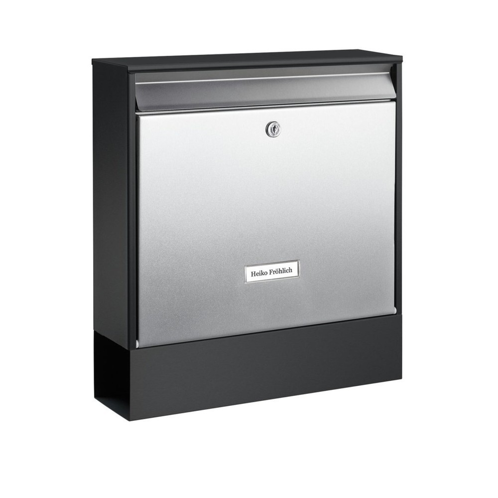 Produktabbildung: BURG-WÄCHTER Briefkasten Black & Steel Oxford-Set 68770 B+S
