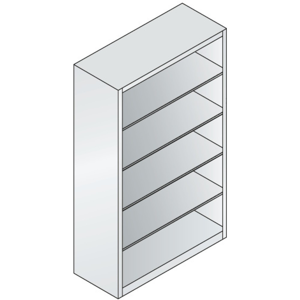 Produktabbildung Nr. 2: C+P Aktenregal 900, HxBxT 1.950 x 1.200 x 500 mm, lichtgrau