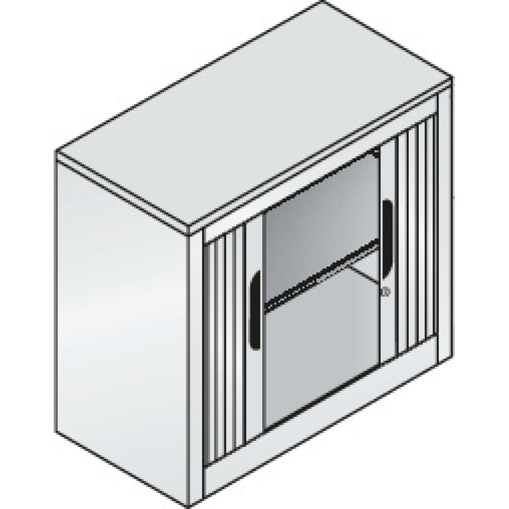 Produktabbildung Nr. 3: C+P Anstell-Querrollenschrank, 1 1/2 OH, Breite 800 mm, lichtgrau, Ahorn