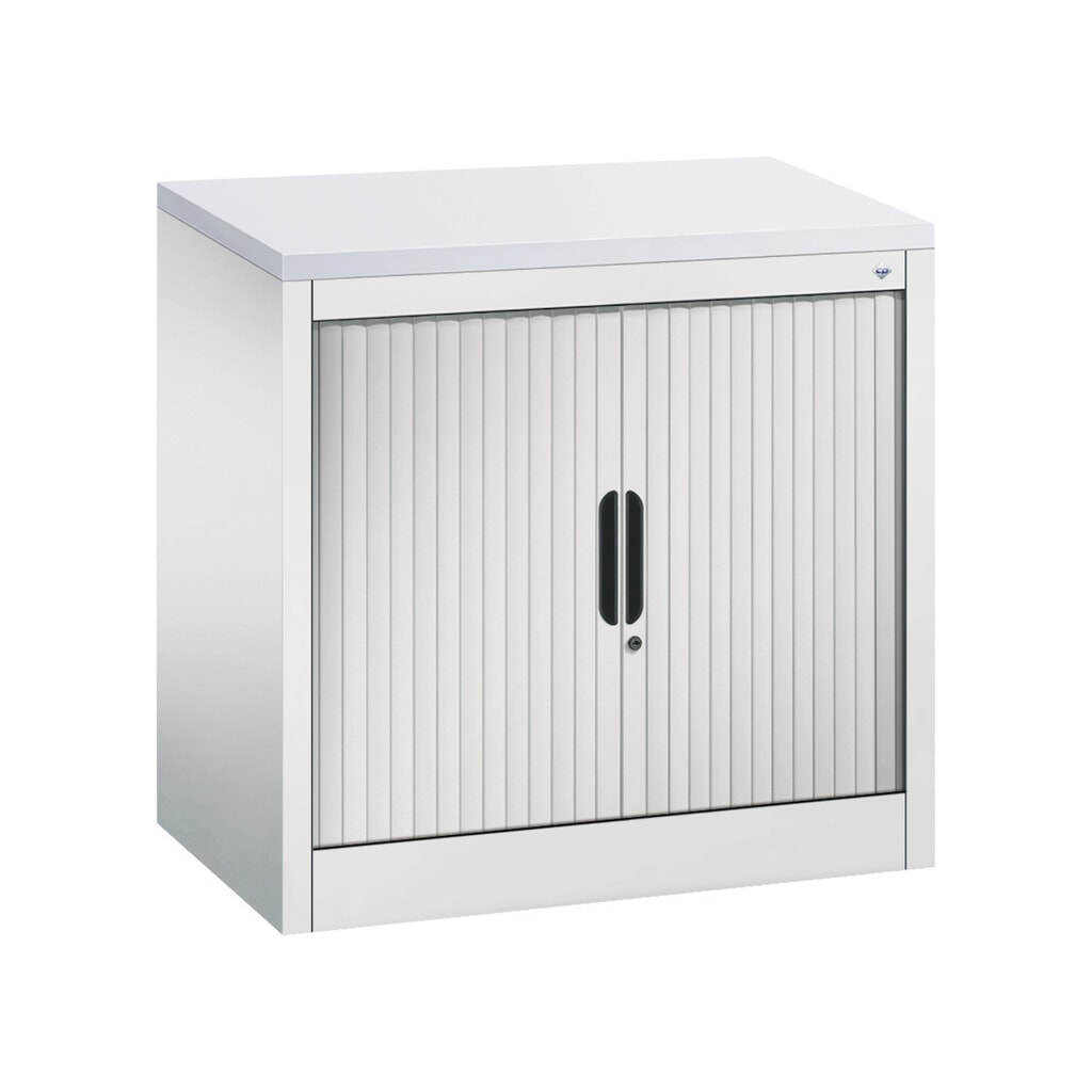 C+P Anstell-Querrollenschrank, 1 1/2 OH, Breite 800 mm, lichtgrau, hellgrau Produktabbildung: C+P Anstell-Querrollenschrank, 1 1/2 OH, Breite 800 mm, lichtgrau, hellgrau