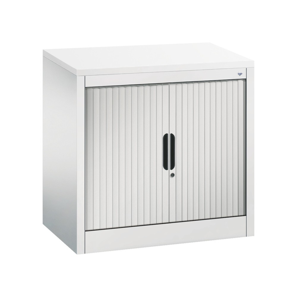 Produktabbildung: C+P Anstell-Querrollenschrank, 1 1/2 OH, Breite 800 mm, lichtgrau, weiß