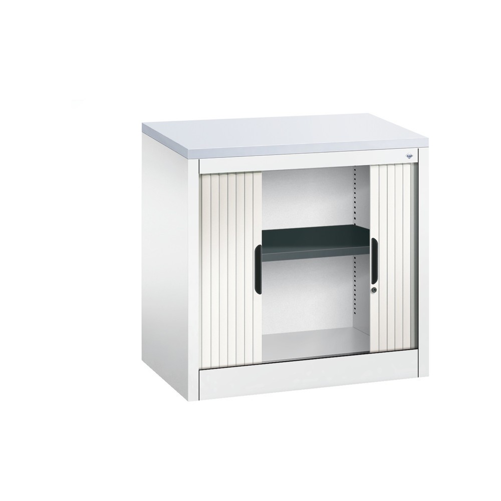Produktabbildung Nr. 4: C+P Anstell-Querrollenschrank, 1 1/2 OH, Breite 800 mm, reinweiß, hellgrau