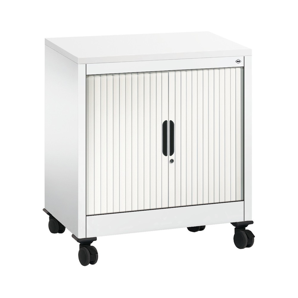 Produktabbildung: C+P Anstell-Querrollenschrank, 1 1/2 OH, Breite 800 mm, reinweiß, weiß