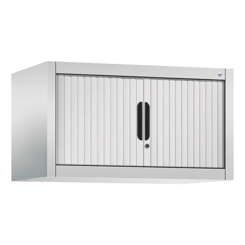 Produktabbildung: C+P Aufsatz-Rollladenschrank, 1 OH, Breite 800 mm, lichtgrau