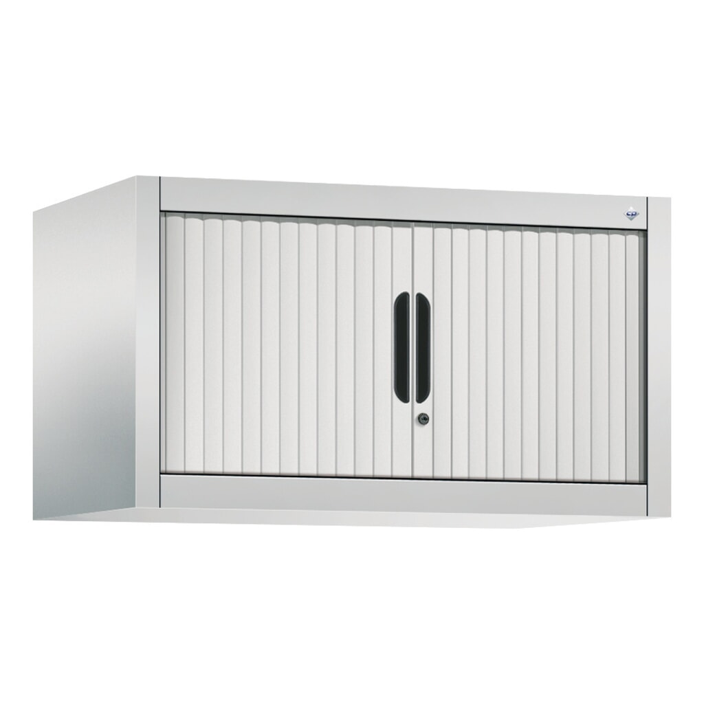 Produktabbildung: C+P Aufsatz-Rollladenschrank, 1 OH, Breite 800 mm, lichtgrau