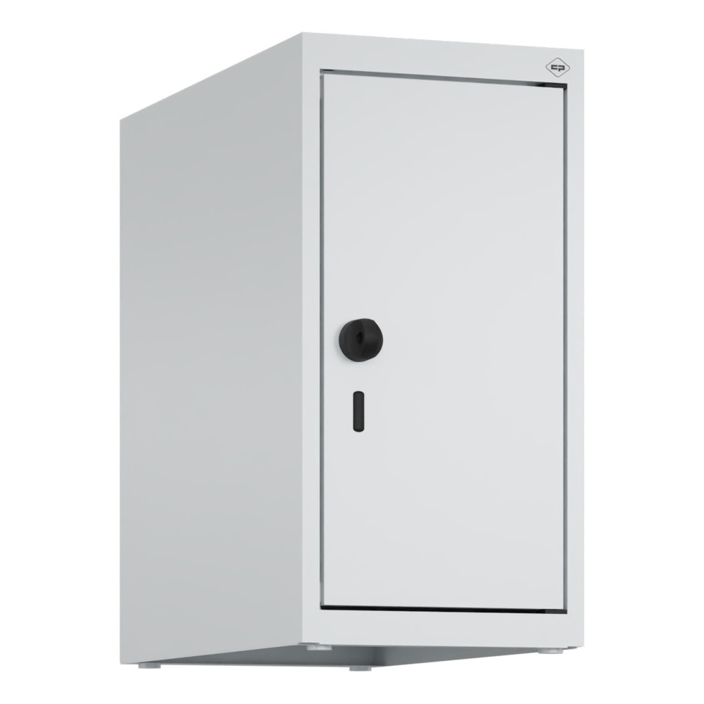 Produktabbildung: C+P Aufsatzschrank für Kleiderspind Serie Classic PLUS, 1 Abteil  Breite 250 mm, lichtgrau, lichtgrau, für Vorhängeschloss