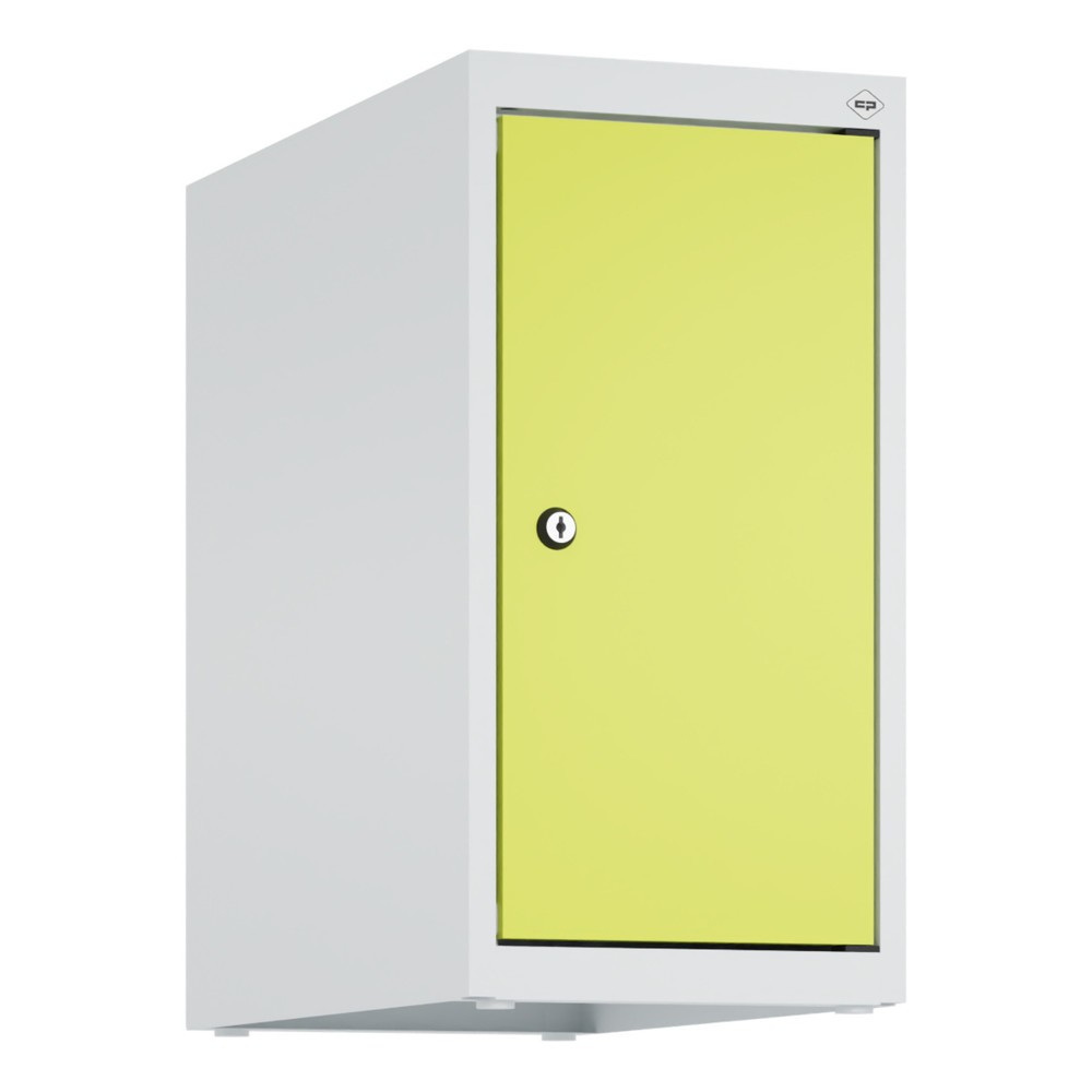 Produktabbildung: C+P Aufsatzschrank für Kleiderspind Serie Classic PLUS, 1 Abteil  Breite 250 mm, lichtgrau, clowngrün, Zylinderschloss