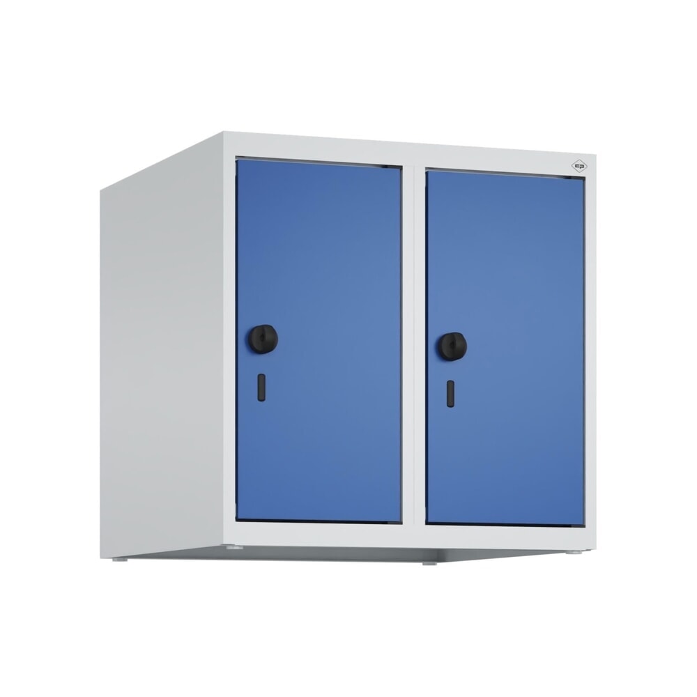 C+P Aufsatzschrank für Kleiderspind Serie Classic PLUS, 2 Abteile Breite 250 mm, lichtgrau, enzianblau, für Vorhängeschloss Produktabbildung Nr. 9: C+P Aufsatzschrank für Kleiderspind Serie Classic PLUS, 2 Abteile Breite 250 mm, lichtgrau, enzianblau, für Vorhängeschloss