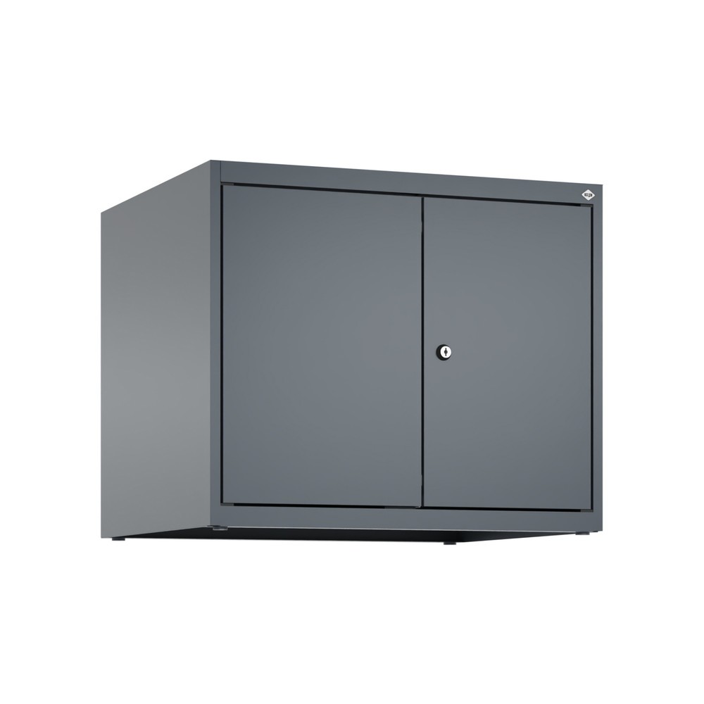 Produktabbildung: C+P Aufsatzschrank für Kleiderspind Serie Classic PLUS, 2 Abteile mit Trennwand, Breite 300 mm, anthrazitgrau, anthrazitgrau, Zylinderschloss