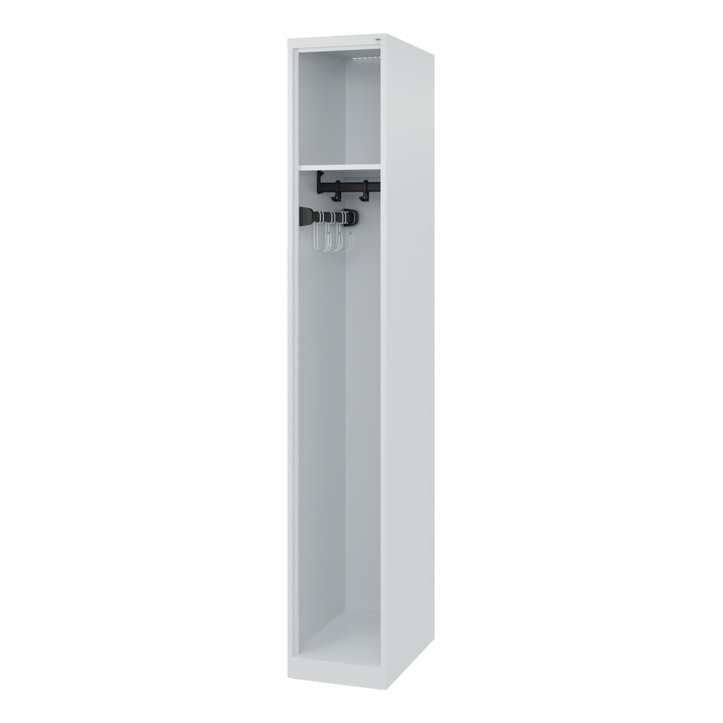 C+P Feuerwehrspind EXPERT, Bodengleiter, 1 Abteil, HxBxT 1.850 x 300 x 500 mm, lichtgrau Produktabbildung Nr. 1: C+P Feuerwehrspind EXPERT, Bodengleiter, 1 Abteil, HxBxT 1.850 x 300 x 500 mm, lichtgrau