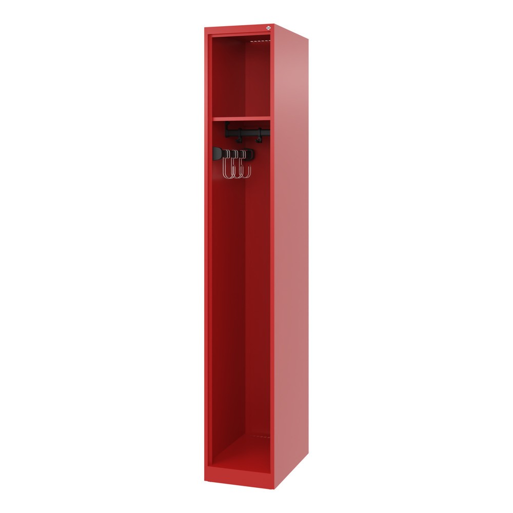 Produktabbildung: C+P Feuerwehrspind EXPERT, Bodengleiter, 1 Abteil, HxBxT 1.850 x 300 x 500 mm, feuerrot