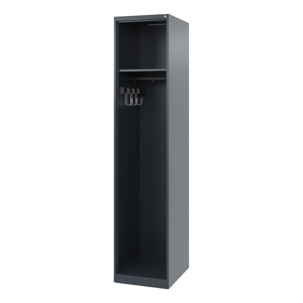 Produktabbildung: C+P Feuerwehrspind EXPERT, Bodengleiter, 1 Abteil, HxBxT 1.850 x 400 x 500 mm, anthrazitgrau