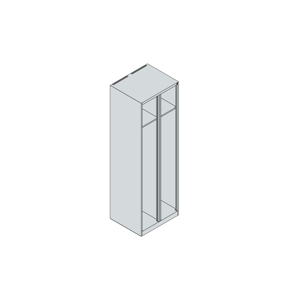 Produktabbildung Nr. 5: C+P Feuerwehrspind EXPERT, Bodengleiter, 2 Abteile, HxBxT 1.850 x 600 x 500 mm, lichtgrau, mit Helmhalter