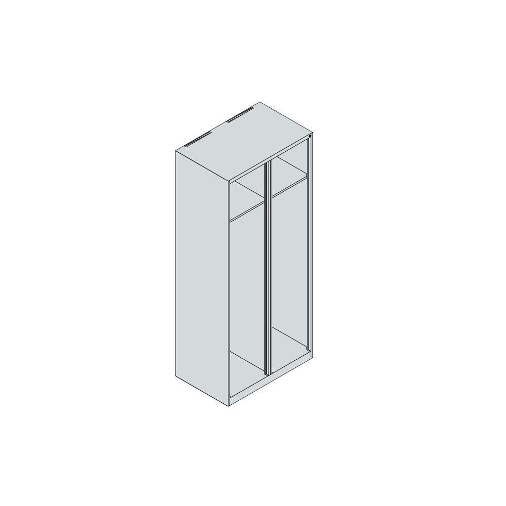 Produktabbildung Nr. 5: C+P Feuerwehrspind EXPERT, Füße, 2 Abteile, HxBxT 1.850 x 800 x 500 mm, anthrazitgrau, mit Helmhalter