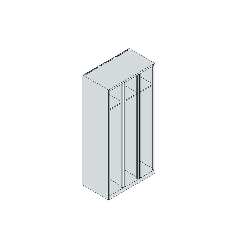 Produktabbildung Nr. 5: C+P Feuerwehrspind EXPERT, Bodengleiter, 3 Abteile, HxBxT 1.850 x 900 x 500 mm, lichtgrau