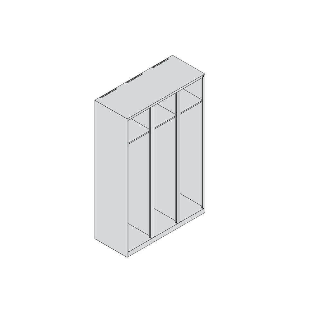 Produktabbildung Nr. 5: C+P Feuerwehrspind EXPERT, Bodengleiter, 3 Abteile, HxBxT 1.850 x 1.200 x 500 mm, anthrazitgrau