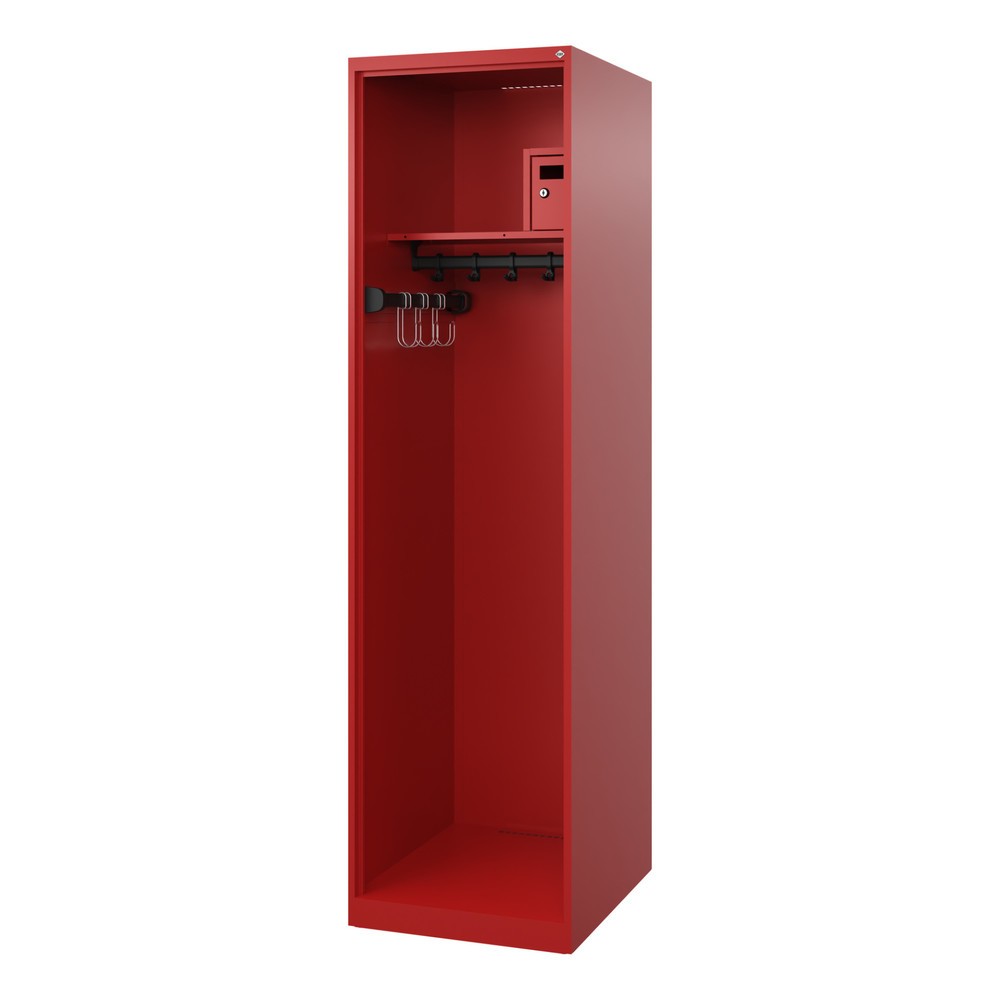 Produktabbildung Nr. 1: C+P Feuerwehrspind FLEXO, Bodengleiter, 1 Abteil, HxBxT 1.850 x 500 x 600 mm, feuerrot