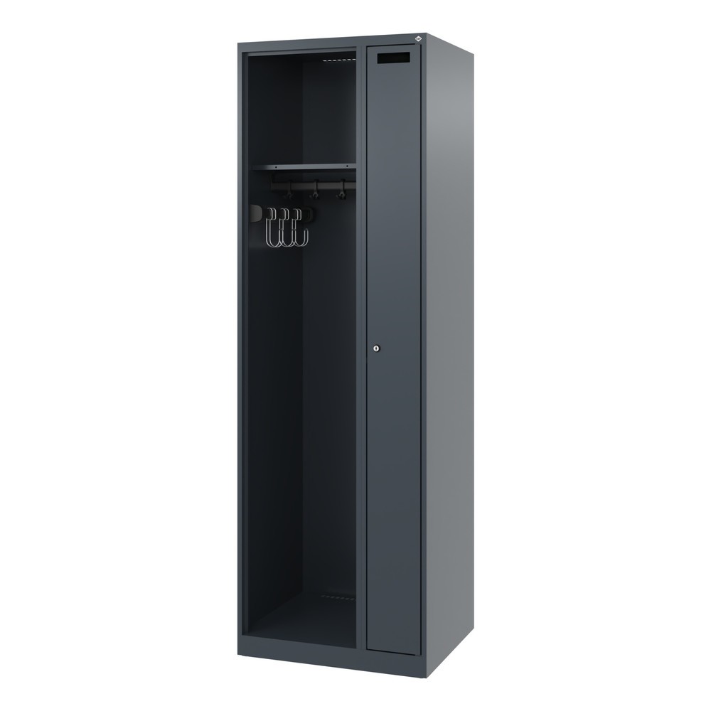Produktabbildung Nr. 5: C+P Feuerwehrspind KOMBI, Bodengleiter, 1 Abteil, HxBxT 1.850 x 600 x 500 mm, anthrazitgrau