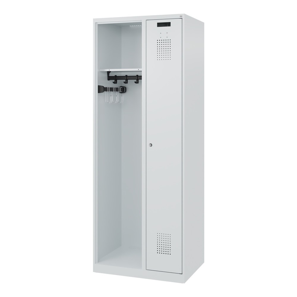 Produktabbildung Nr. 5: C+P Feuerwehrspind KOMBI, Bodengleiter, 1 Abteil, HxBxT 1.850 x 700 x 500 mm, lichtgrau