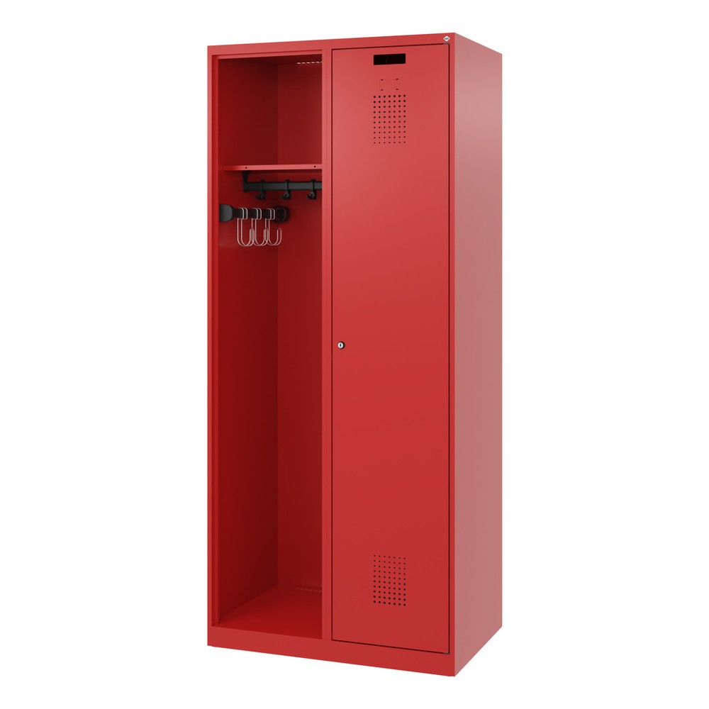 Produktabbildung Nr. 5: C+P Feuerwehrspind KOMBI, Bodengleiter, 1 Abteil, HxBxT 1.850 x 800 x 500 mm, feuerrot