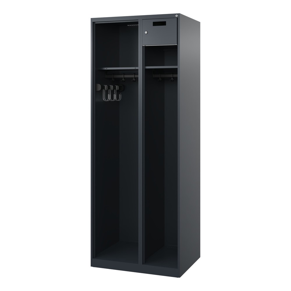Produktabbildung Nr. 4: C+P Feuerwehrspind KOMBI Open, Bodengleiter, 1 Abteil, HxBxT 1.850 x 700 x 500 mm, anthrazitgrau