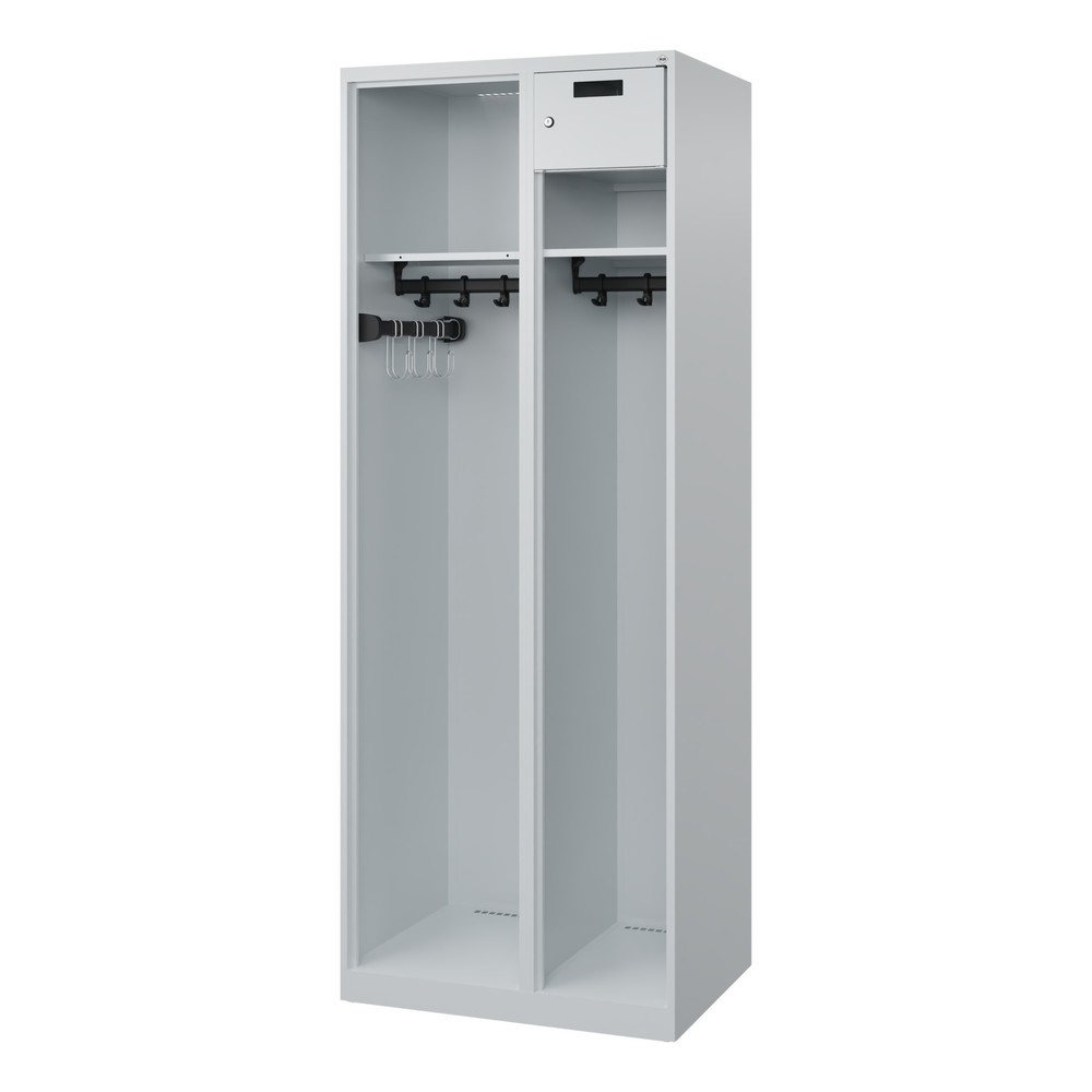 Produktabbildung Nr. 4: C+P Feuerwehrspind KOMBI Open, Bodengleiter, 1 Abteil, HxBxT 1.850 x 700 x 500 mm, lichtgrau