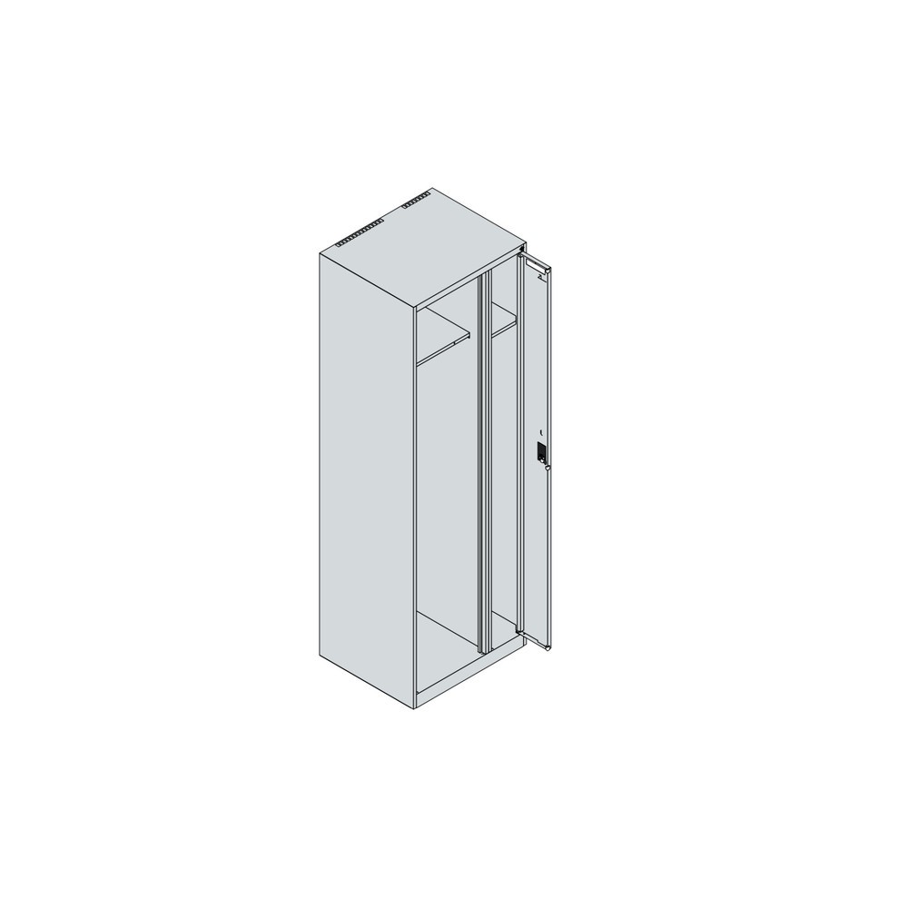 Produktabbildung Nr. 4: C+P Feuerwehrspind KOMBI, Bodengleiter, 1 Abteil, HxBxT 1.850 x 600 x 500 mm, anthrazitgrau, mit Helmhalter