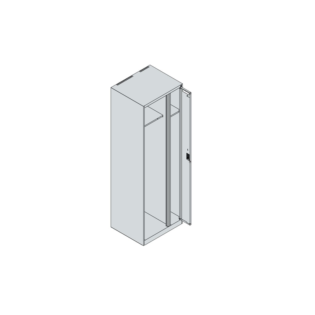 Produktabbildung Nr. 4: C+P Feuerwehrspind KOMBI, Bodengleiter, 1 Abteil, HxBxT 1.850 x 600 x 500 mm, anthrazitgrau