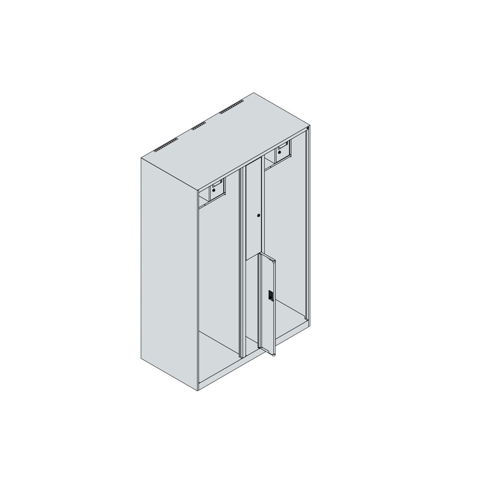 Produktabbildung Nr. 4: C+P Feuerwehrspind MAXI, Sockel, HxBxT 1.850 x 1.200 x 600 mm, anthrazitgrau, mit Helmhalter