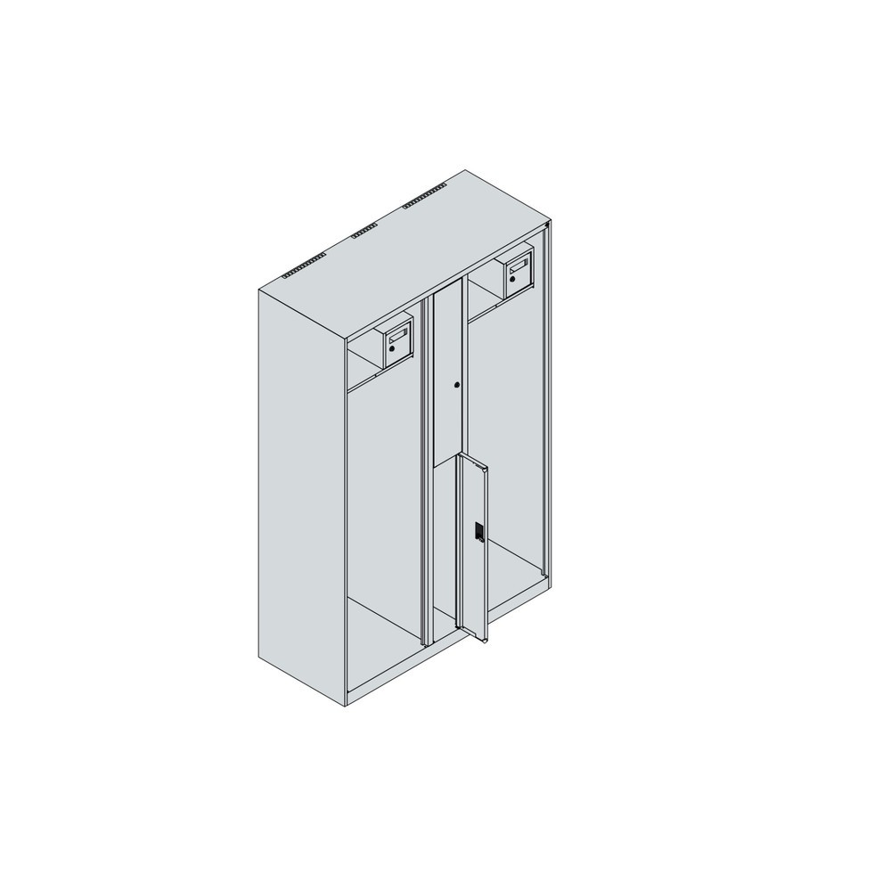 Produktabbildung Nr. 4: C+P Feuerwehrspind MAXI, Bodengleiter, HxBxT 1.850 x 1.200 x 500 mm, lichtgrau