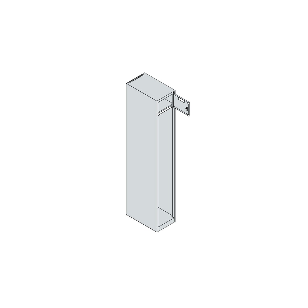 C+P Feuerwehrspind PRAKTUS, Sokel, 1 Abteil, HxBxT 1.850 x 300 x 500 mm, lichtgrau, mit Helmhalter Produktabbildung Nr. 4: C+P Feuerwehrspind PRAKTUS, Sokel, 1 Abteil, HxBxT 1.850 x 300 x 500 mm, lichtgrau, mit Helmhalter