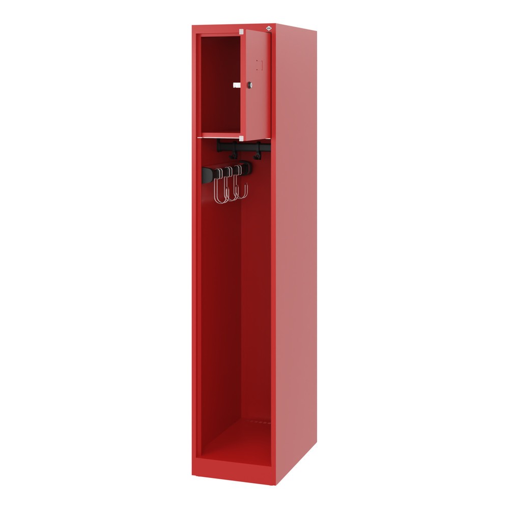 Produktabbildung: C+P Feuerwehrspind YOUNGSTER, Bodengleiter, 1 Abteil, HxBxT 1.530 x 300 x 500 mm, feuerrot