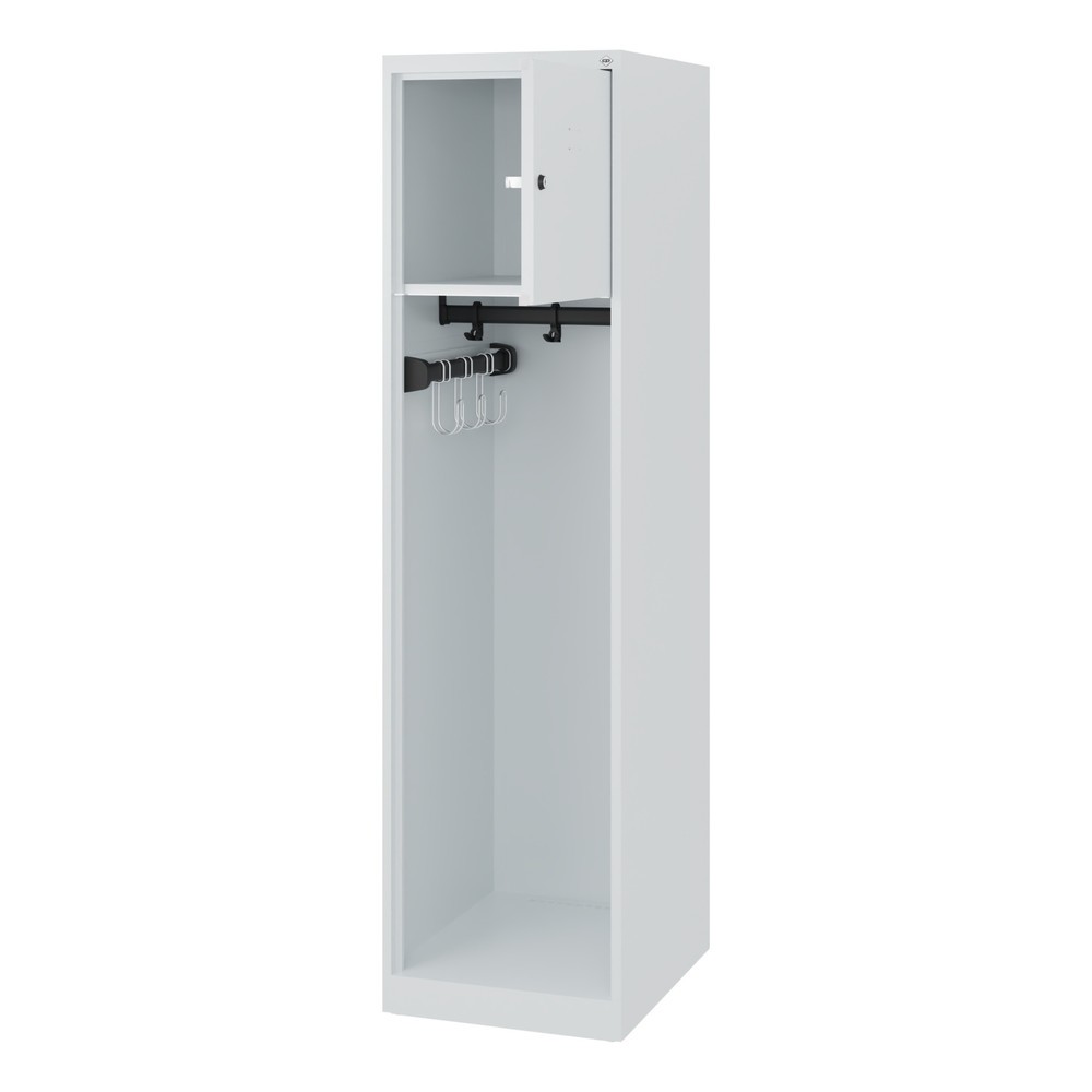 Produktabbildung: C+P Feuerwehrspind YOUNGSTER, Bodengleiter, 1 Abteil, HxBxT 1.530 x 400 x 500 mm, lichtgrau