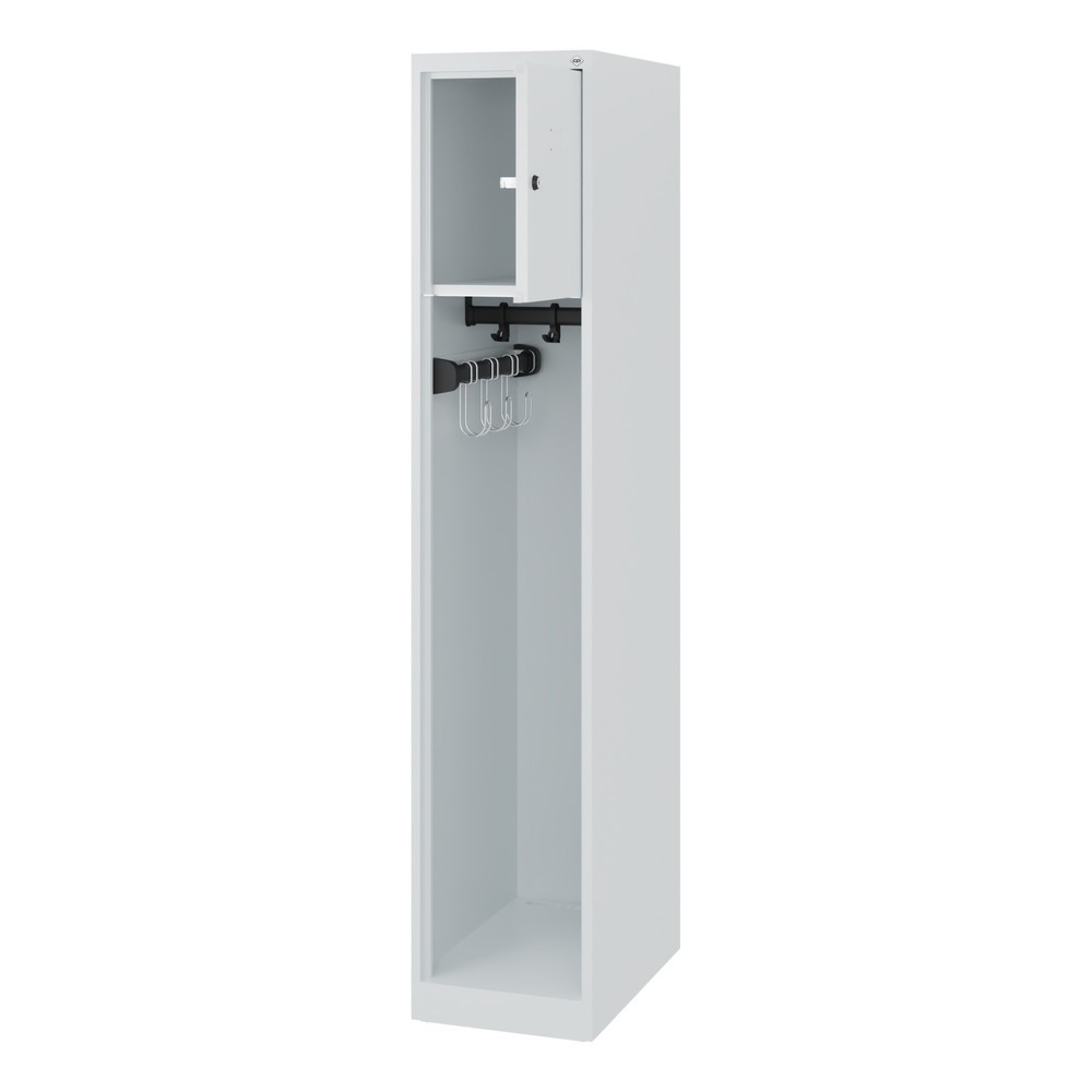 Produktabbildung: C+P Feuerwehrspind YOUNGSTER, Bodengleiter, 1 Abteil, HxBxT 1.530 x 300 x 500 mm, lichtgrau