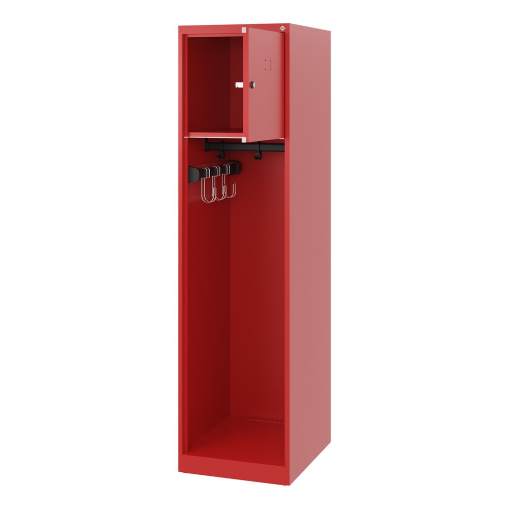 Produktabbildung: C+P Feuerwehrspind YOUNGSTER, Bodengleiter, 1 Abteil, HxBxT 1.530 x 400 x 500 mm, feuerrot