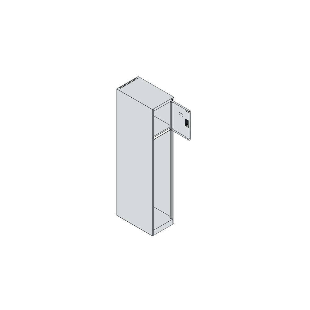 Produktabbildung Nr. 4: C+P Feuerwehrspind YOUNGSTER, Sockel, 1 Abteil, HxBxT 1.530 x 300 x 500 mm, lichtgrau, mit Helmhalter