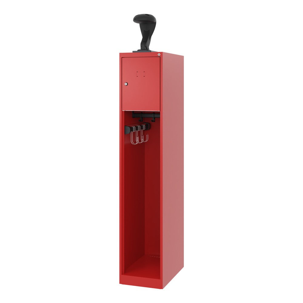 Produktabbildung Nr. 5: C+P Feuerwehrspind YOUNGSTER, Bodengleiter, 1 Abteil, HxBxT 1.530 x 300 x 500 mm, feuerrot, mit Helmhalter