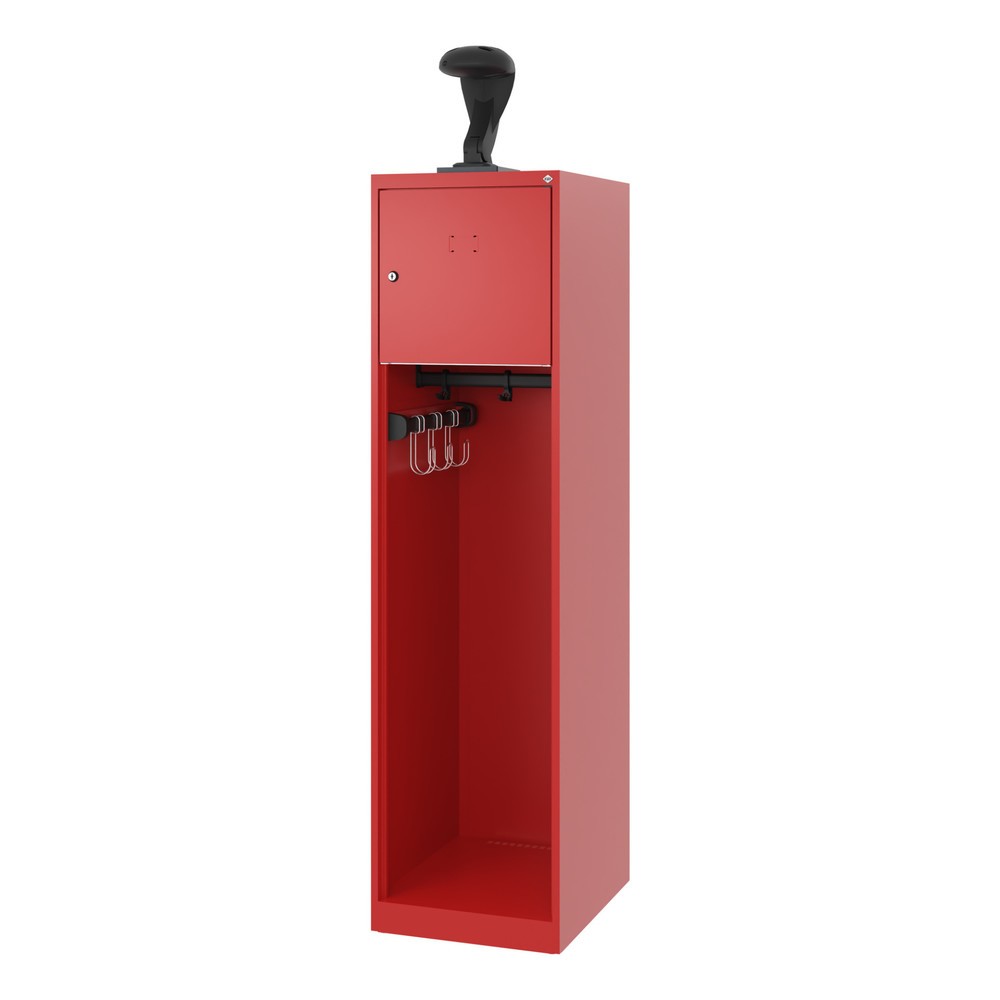 Produktabbildung Nr. 5: C+P Feuerwehrspind YOUNGSTER, Bodengleiter, 1 Abteil, HxBxT 1.530 x 400 x 500 mm, feuerrot, mit Helmhalter