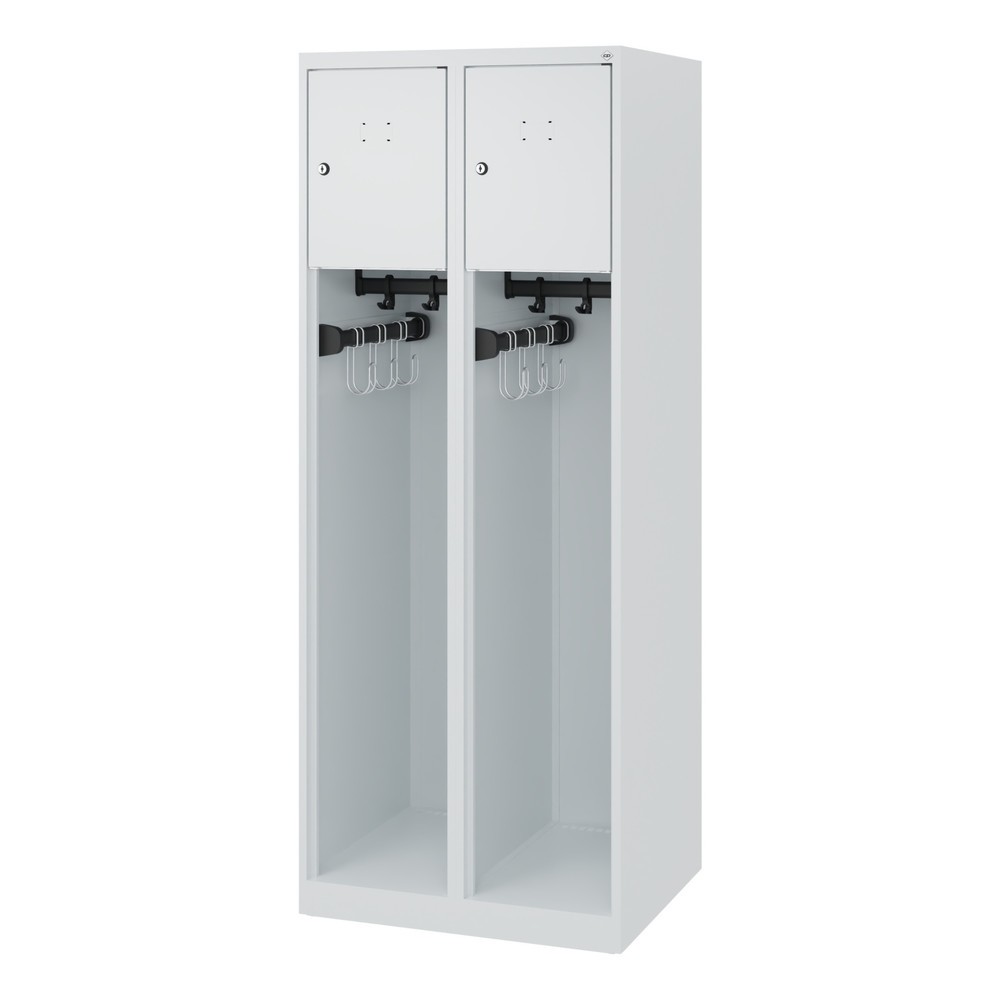 Produktabbildung Nr. 5: C+P Feuerwehrspind YOUNGSTER, Bodengleiter, 2 Abteile, HxBxT 1.530 x 600 x 500 mm, lichtgrau