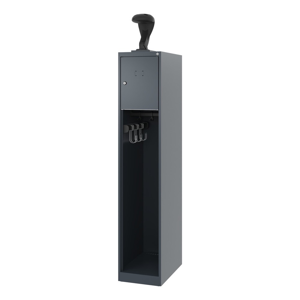 Produktabbildung Nr. 5: C+P Feuerwehrspind YOUNGSTER, Bodengleiter, 1 Abteil, HxBxT 1.530 x 300 x 500 mm, anthrazitgrau, mit Helmhalter
