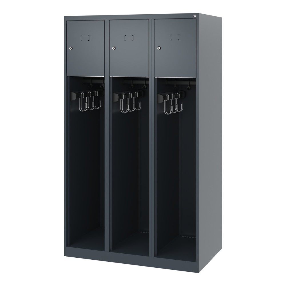 Produktabbildung Nr. 5: C+P Feuerwehrspind YOUNGSTER, Bodengleiter, 3 Abteile, HxBxT 1.530 x 900 x 500 mm, anthrazitgrau