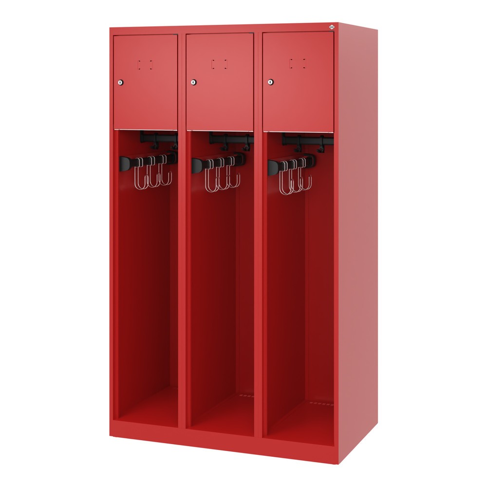 Produktabbildung Nr. 5: C+P Feuerwehrspind YOUNGSTER, Bodengleiter, 3 Abteile, HxBxT 1.530 x 900 x 500 mm, feuerrot