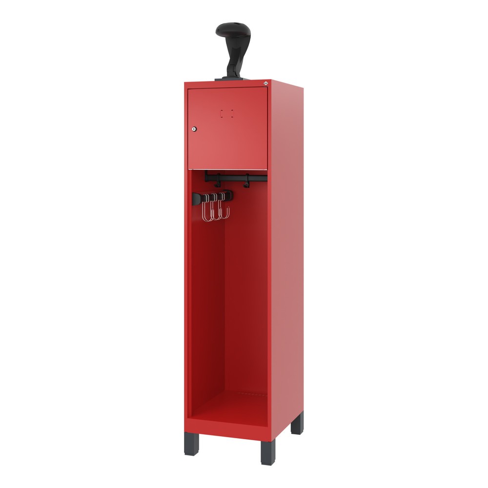 Produktabbildung Nr. 5: C+P Feuerwehrspind YOUNGSTER, Füße, 1 Abteil, HxBxT 1.530 x 400 x 500 mm, feuerrot, mit Helmhalter